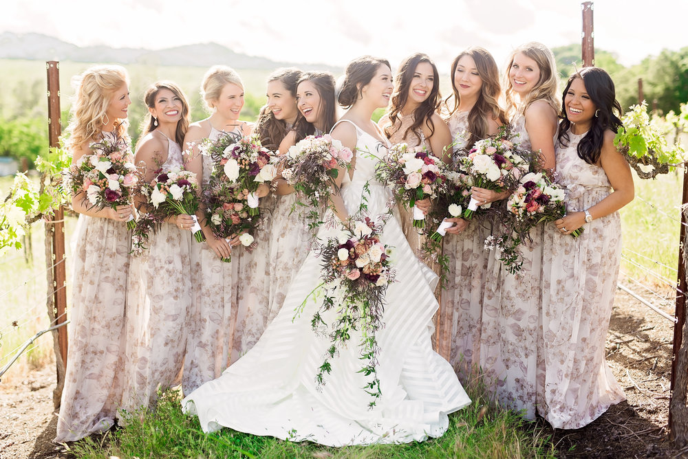 Vineyard- California Wedding- Pharris Photography- Texas Photographer- Rachel and Sergio- Bridesmaids