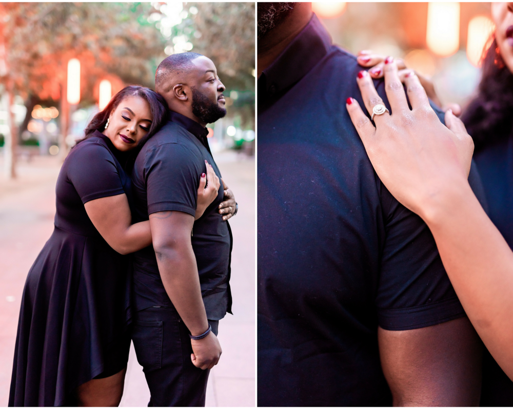 Downtown Houston Engagement- Engagement Session- Texas Photography- Pharris Photography- Arlena and Chisom- Engagement Ring