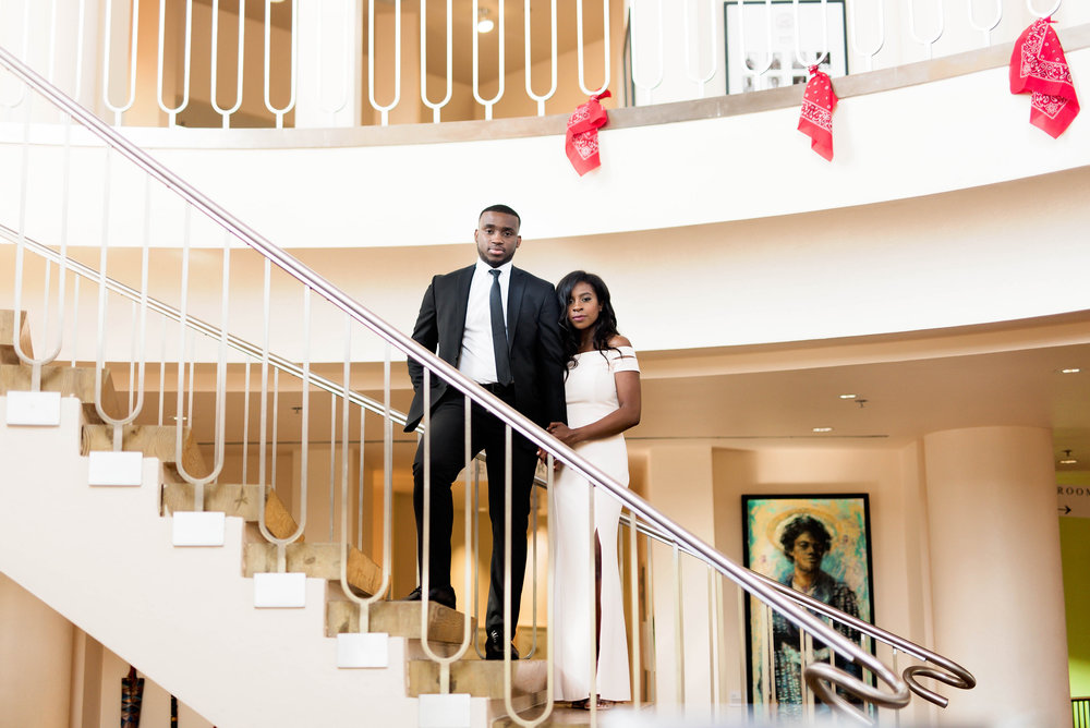 Dallas Engagement- Engagement Shoot- Pharris Photography- Kayla + Tego- African American Museum of Dallas- Texas