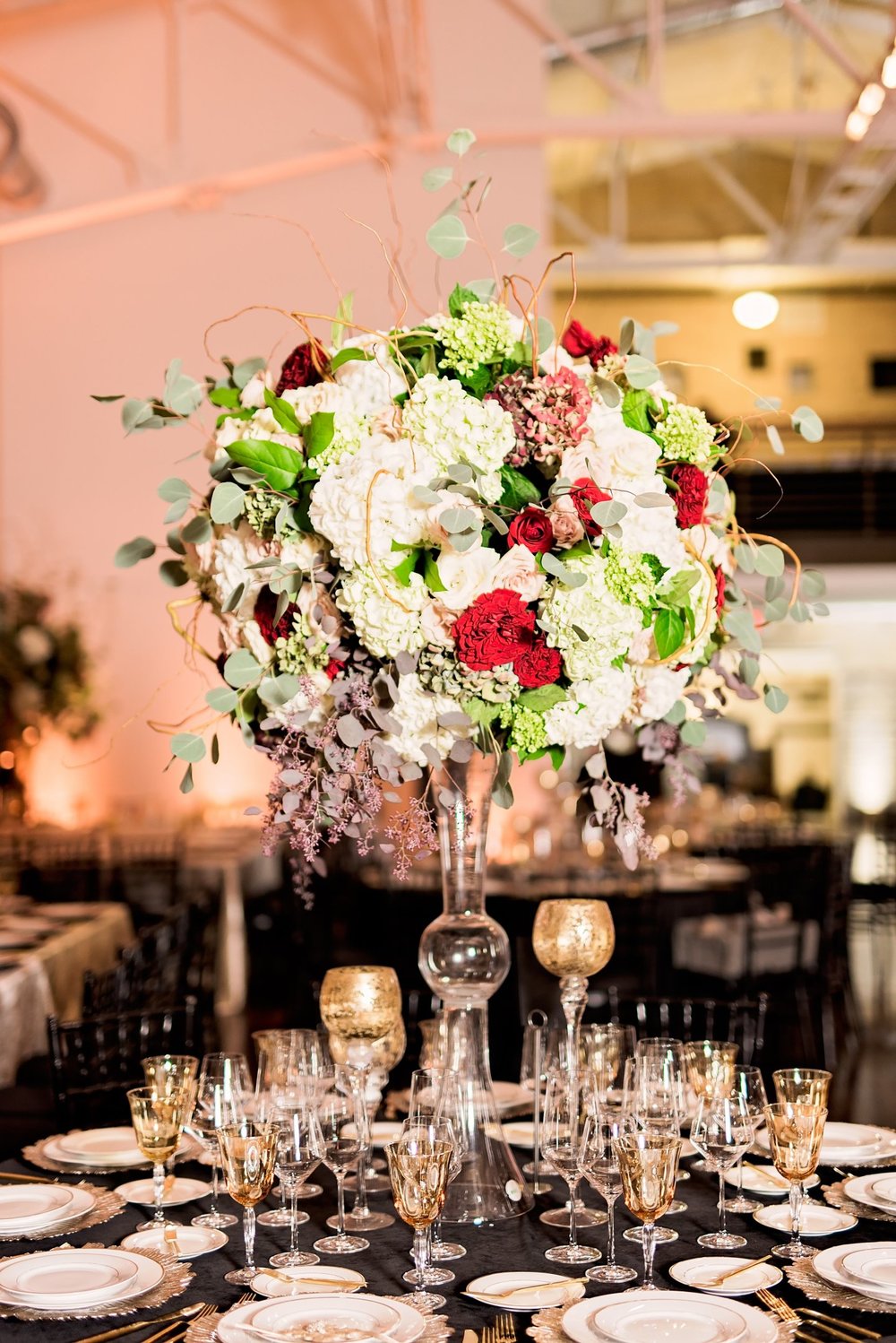 Black Southern Belle- Texas Wedding- Pharris Photography- Gina + Andre- Floral Arrangement