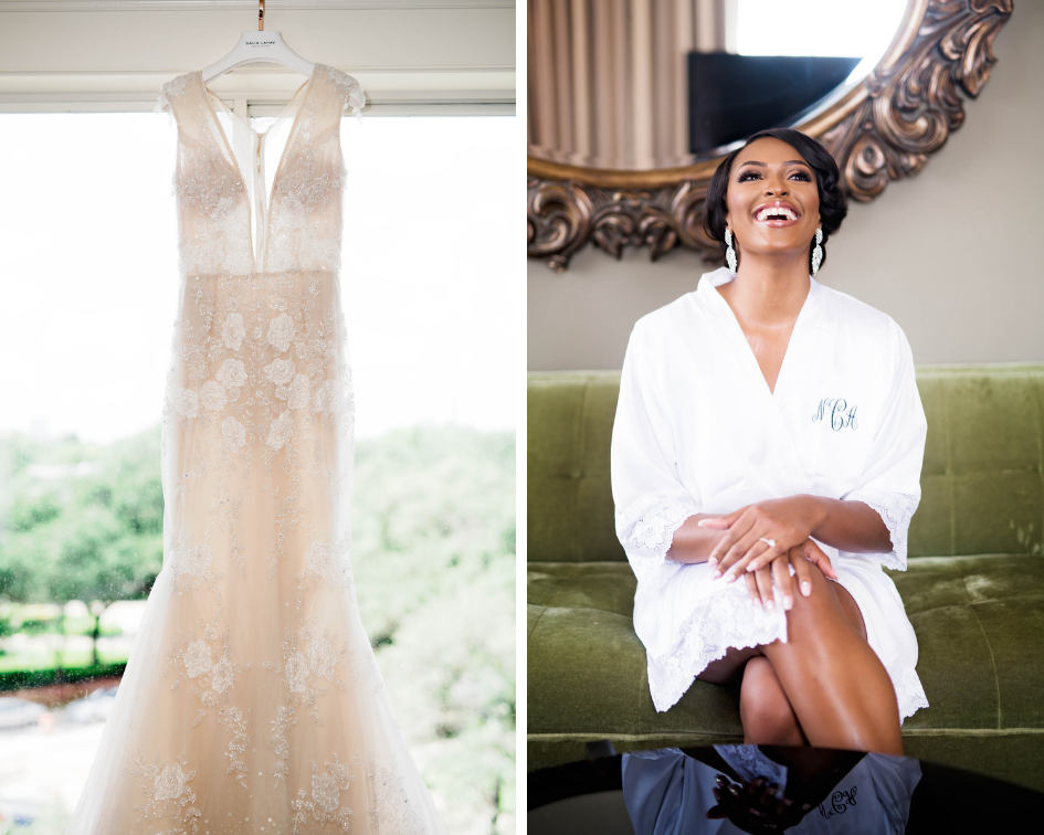 Houston Wedding- Pharris Photography- Nicole + Mike- Getting Ready- Wedding Dress