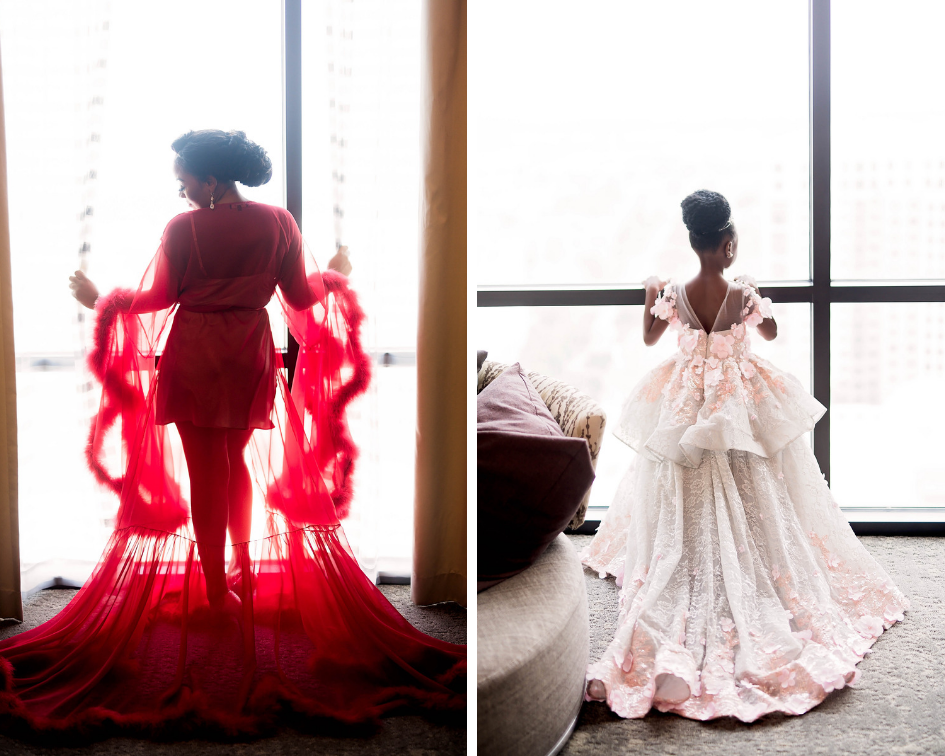 Dallas Wedding- Pharris Photography- Juliet + Elvis- Getting Ready- Bride- Custom Gown