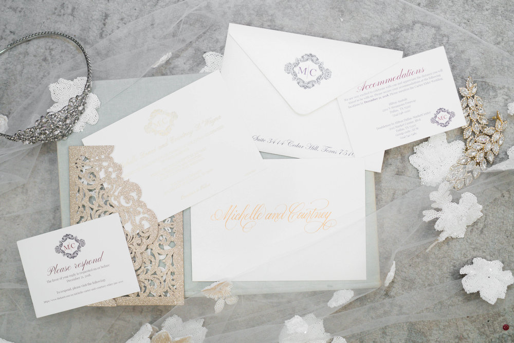 Michelle and Courtney- Pharris Photography- Dallas Wedding- Texas Wedding - Wedding Invitations