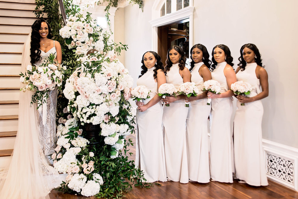 Houston Wedding- Pharris Photography- Ceremony- Chudney + Ryan- Bride &amp; Bridesmaids