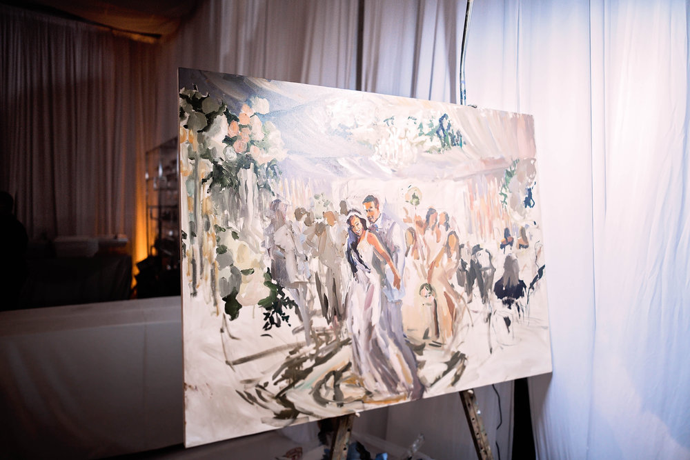 Houston Wedding- Pharris Photography- Reception- Chudney + Ryan- Live Event Painting