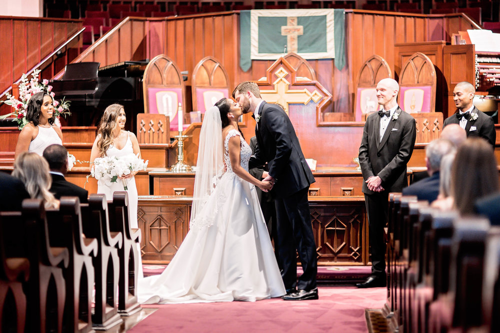 Houston Wedding- Pharris Photography- Ceremony- Natalie + Mark- First Kiss