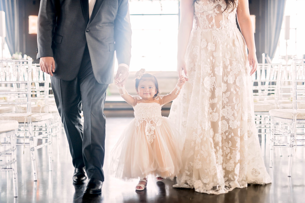 Houston Wedding- Pharris Photography- Ceremony- Kaimyn + Ezra- Bride- Groom- Daughter