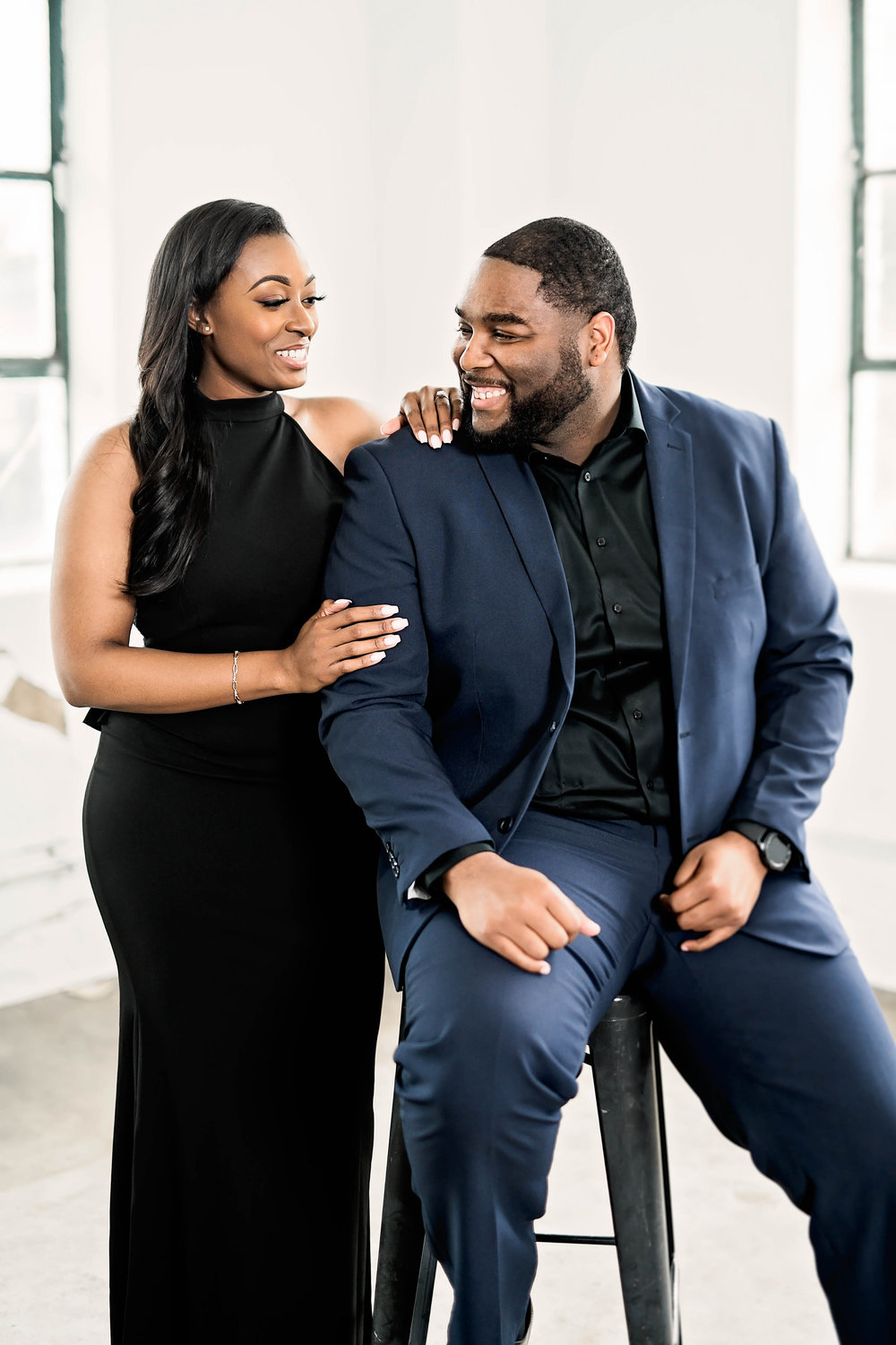 Houston Engagement- Pharris Photography- Engagement Session- The- Studio- HTX- Tyaria+Tiance