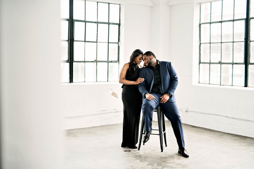 Houston Engagement- Pharris Photography- Engagement Session- The- Studio- HTX- Tyaria+Tiance