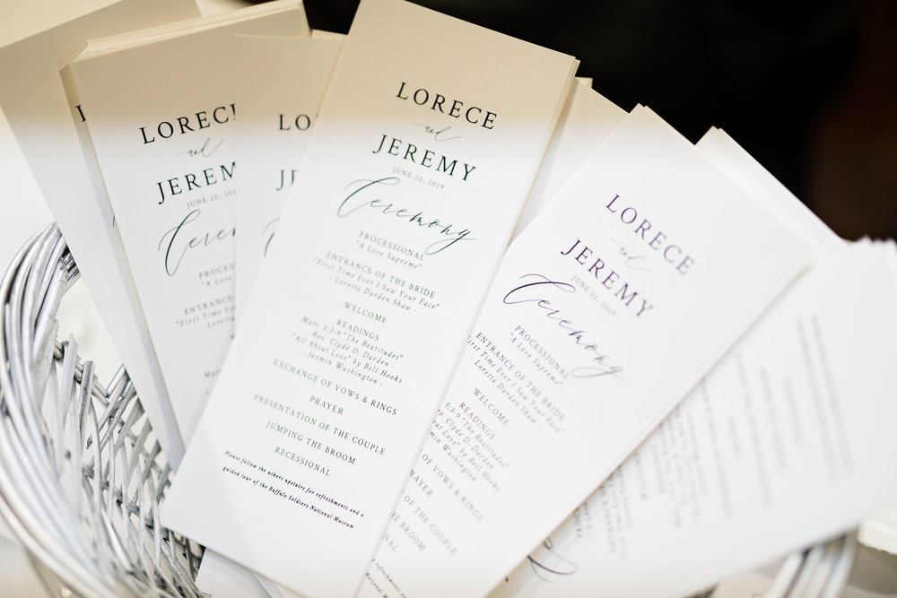 Houston Wedding- Pharris Photography- Ceremony- Lorece + Jeremy- Wedding Bulletin