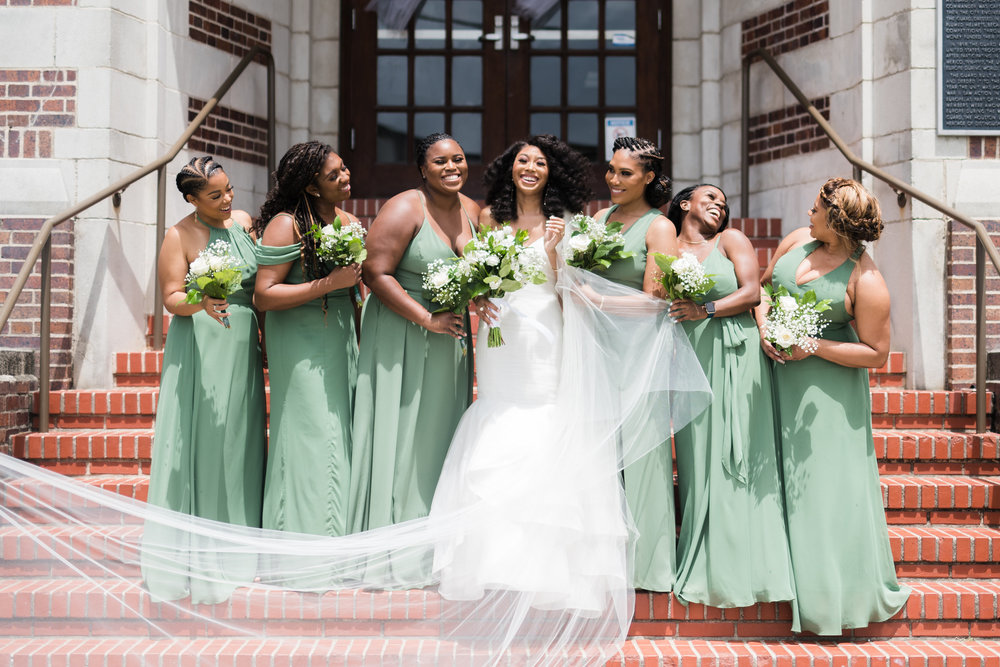 Houston Wedding- Pharris Photography- Ceremony- Lorece + Jeremy- Bride &amp; Bridesmaids