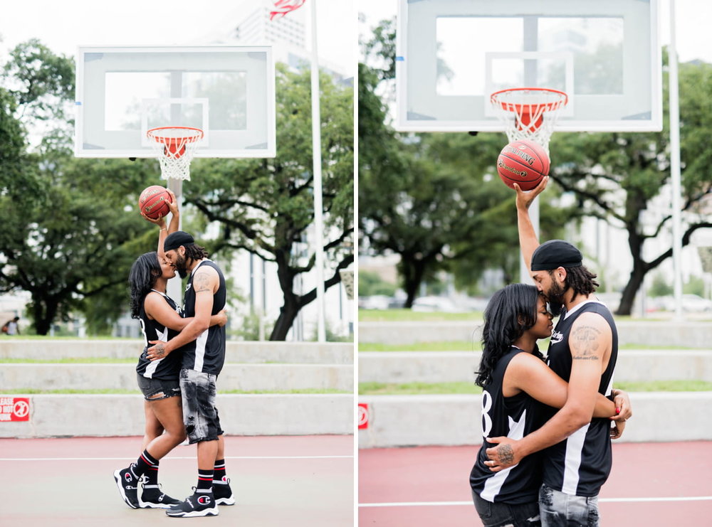 Houston Engagement- Pharris Photography- Engagement Session- Love and Basketball- Jada + Perier