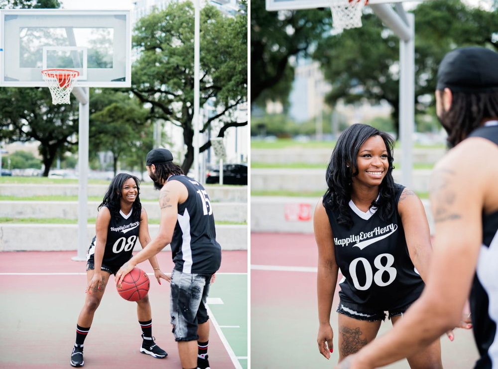 Houston Engagement- Pharris Photography- Engagement Session- Love and Basketball- Jada + Perier