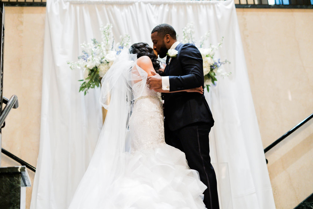 Tulsa Wedding- Pharris Photography- Ceremony- Darla + Quinton- First Kiss