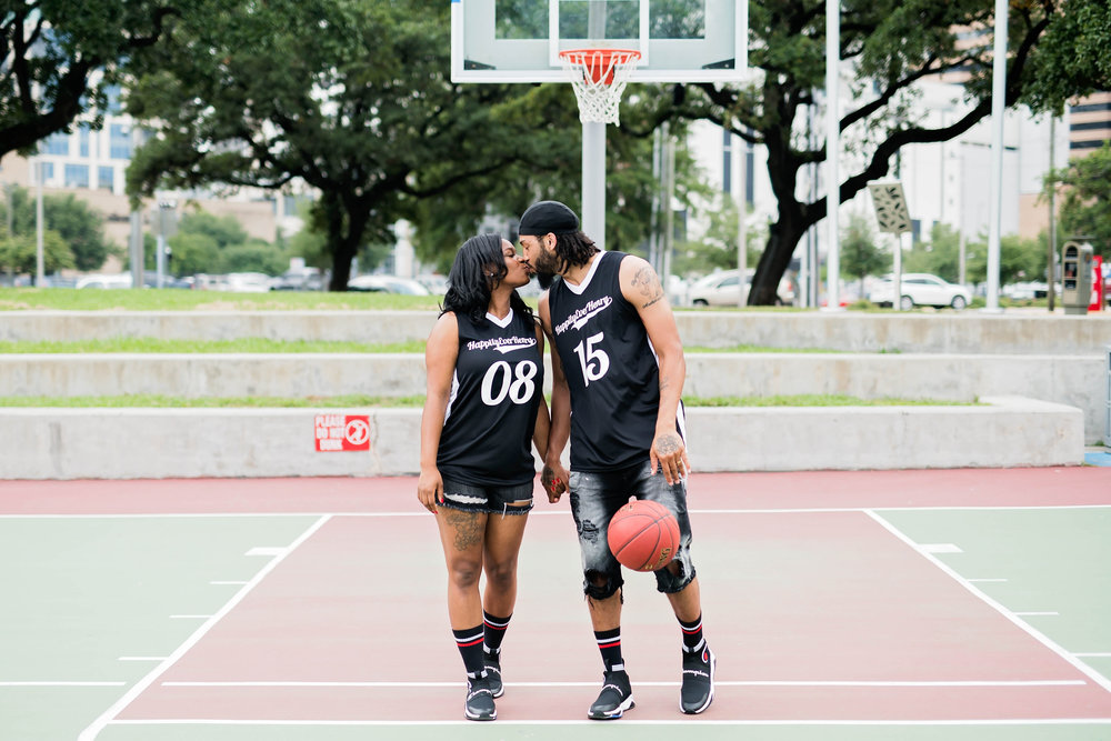 Houston Engagement- Pharris Photography- Engagement Session- Love and Basketball- Jada + Perier