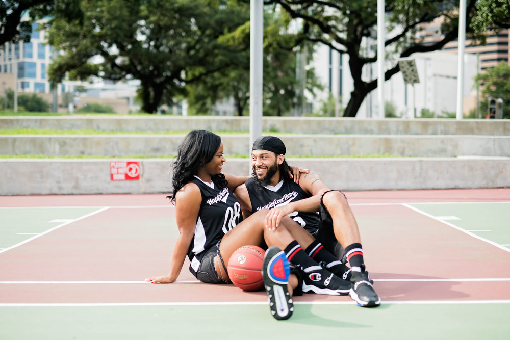 Houston Engagement- Pharris Photography- Engagement Session- Love and Basketball- Jada + Perier