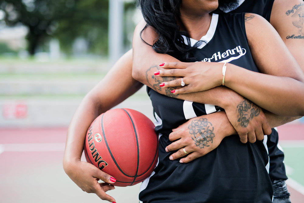 Houston Engagement- Pharris Photography- Engagement Session- Love and Basketball- Jada + Perier