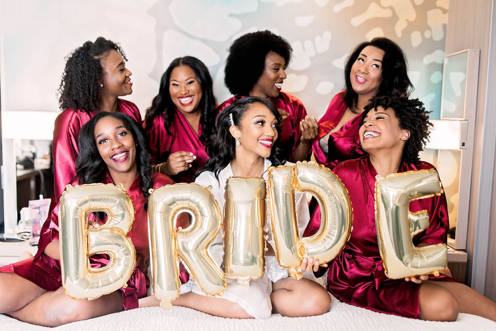 Dallas Wedding- Pharris Photography- Getting Ready- Aaqila + Najee- Bridesmaids