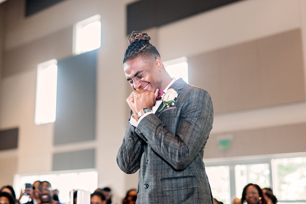 Dallas Wedding- Pharris Photography- Ceremony- Kaimyn + Ezra- Groom