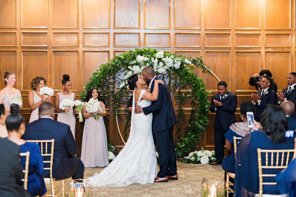 Houston Wedding- Pharris Photography- Ceremony- Kristin + Robert- First Kiss