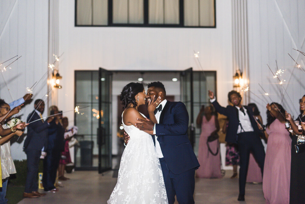 Dallas Wedding- Pharris Photography- Reception- Alexiss + Chaz- Sparkler Send Off