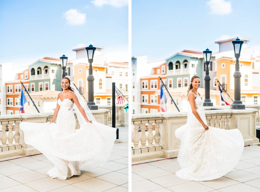 San Antonio Wedding- Elian Hotel and Resort- Pharris Photography- Couple- Amber + Kodi- Bride