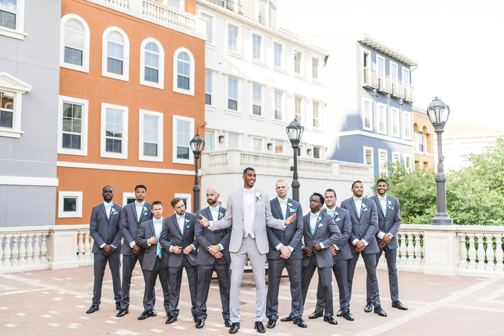 San Antonio Wedding- Elian Hotel &amp; Resort- Pharris Photography- Bridal Party- Amber + Kodi- Groom &amp; Groomsmen 