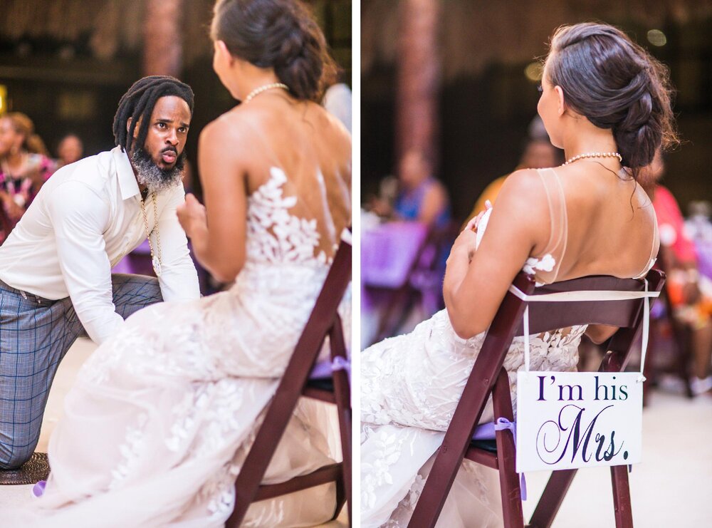 Cancún Wedding- Ed Dorado Royale Resort- Pharris Photography- Reception- Carrie + Eugene- Garter Toss