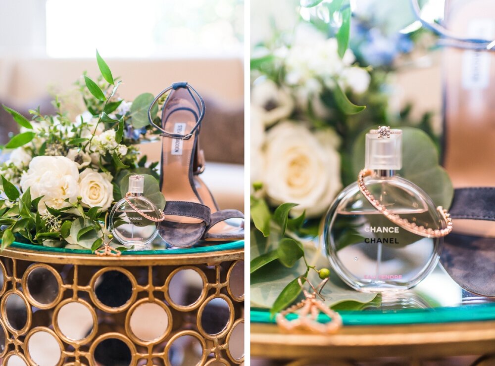 Dallas Wedding- Chapel at Ana Villa- Pharris Photography- Details- Courtney + Eddie- Shoes- Florals- Perfume- Jewelry