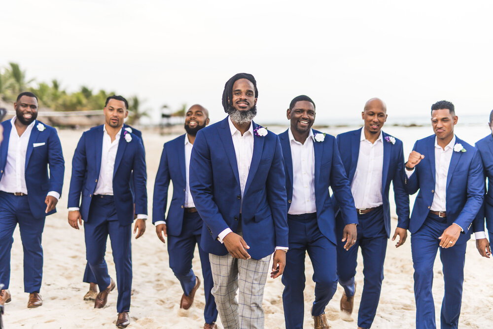 Cancún Wedding- Ed Dorado Royale Resort- Pharris Photography- Bridal Party- Carrie + Eugene- Groomsmen