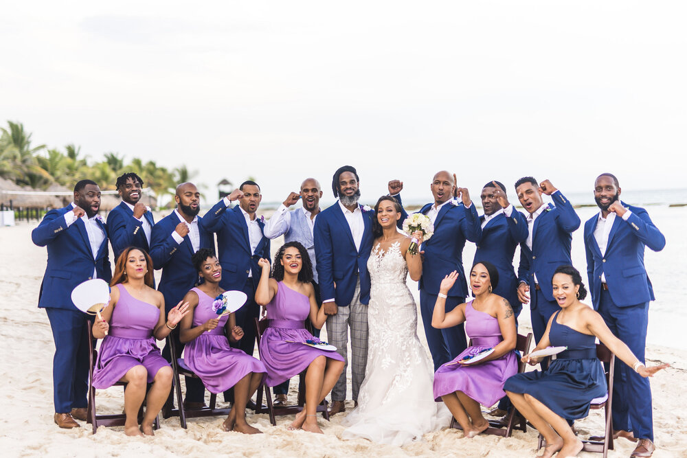 Cancún Wedding- Ed Dorado Royale Resort- Pharris Photography- Bridal Party- Carrie + Eugene