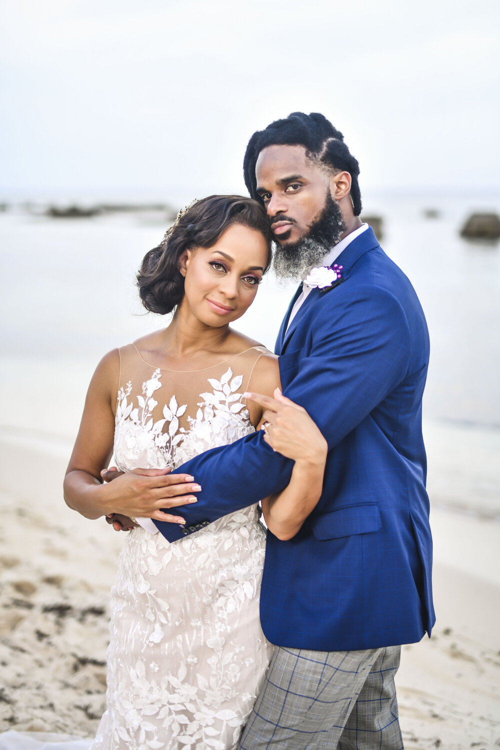 Cancún Wedding- Ed Dorado Royale Resort- Pharris Photography- Couple- Carrie + Eugene- Bride &amp; Groom