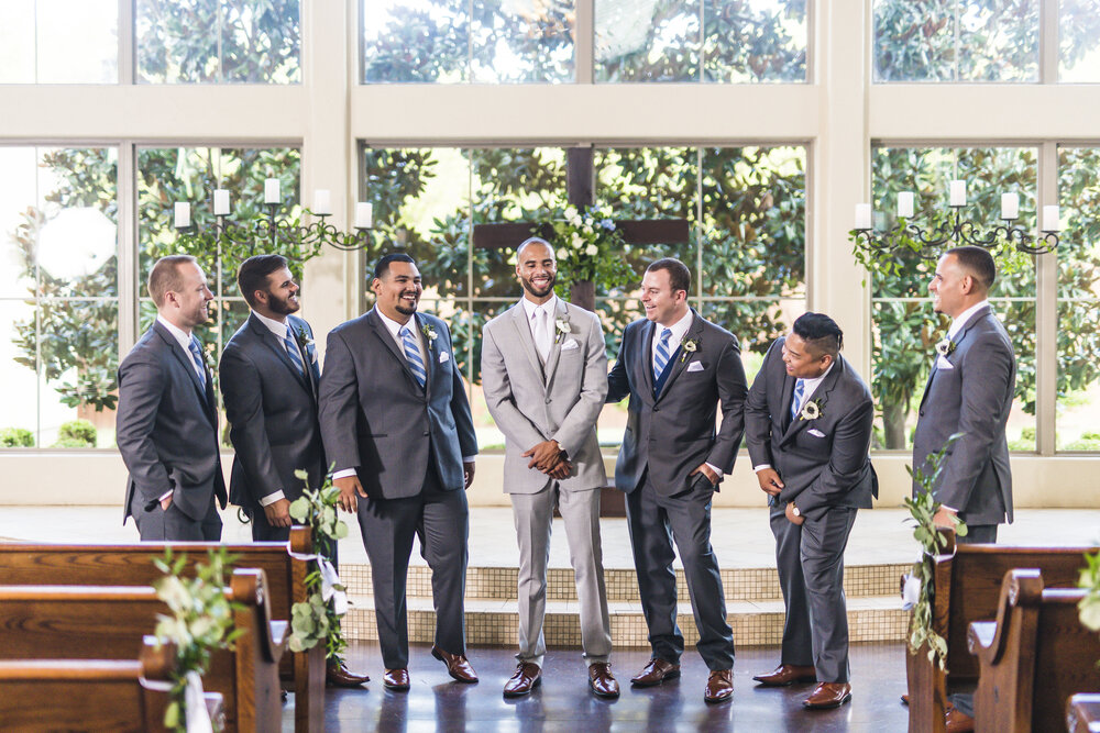 Dallas Wedding- Chapel at Ana Villa- Pharris Photography- Bridal Party- Courtney + Eddie- Groomsmen