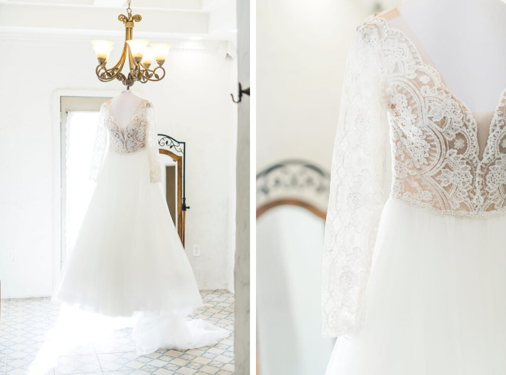 Jonestown Wedding- Villa Antonia- Pharris Photography- Getting Ready- Phil + Laura- Wedding Dress