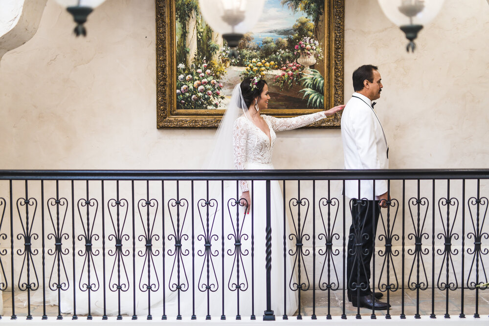 Jonestown Wedding- Villa Antonia- Pharris Photography- Getting Ready- Phil + Laura- Bride and Father- First Look