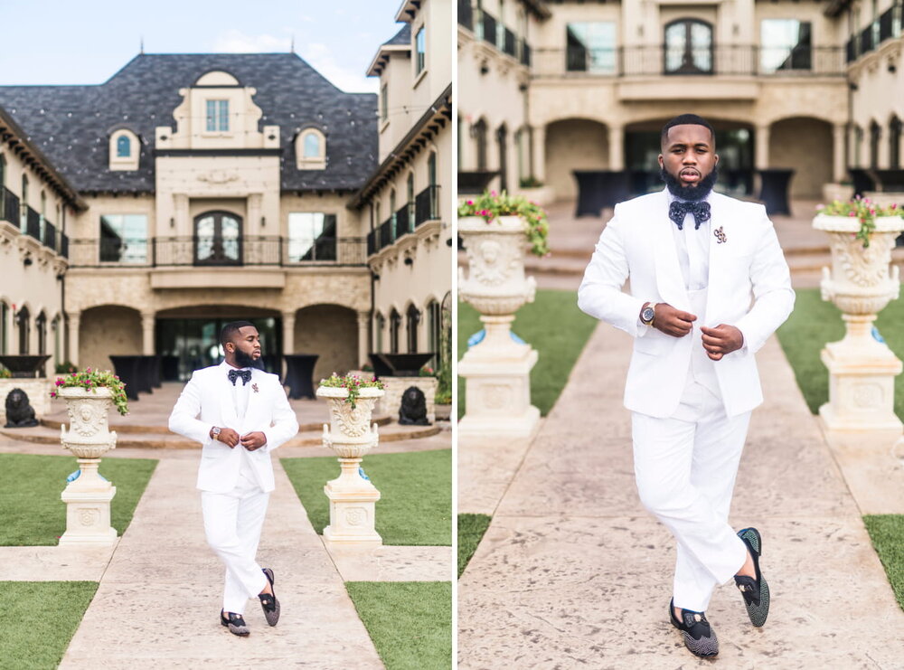 Dallas Wedding- Knotting Hill Place- Pharris Photography- Bridal Party- Alfred + Breanna- Groom