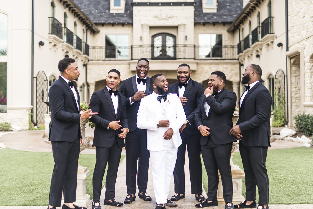 Dallas Wedding- Knotting Hill Place- Pharris Photography- Bridal Party- Alfred + Breanna- Groomsmen