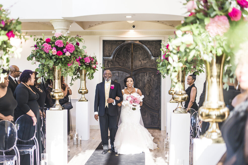 Dallas Wedding- Knotting Hill Place- Pharris Photography- Ceremony- Alfred + Breanna- Father &amp; Bride