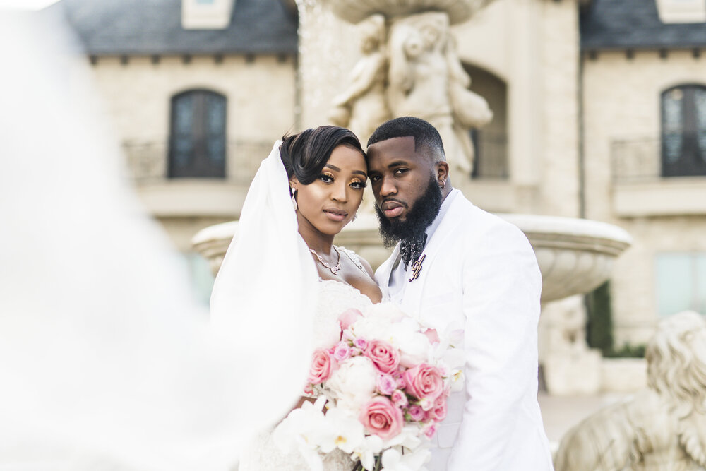 Dallas Wedding- Knotting Hill Place- Pharris Photography- Couple- Alfred + Breanna- Bride &amp; Groom