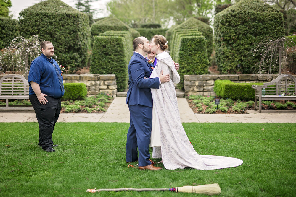 Dallas, Texas Wedding- Dallas Arboretum- Pharris Photography- Ceremony- Cassandra + Mariusz-First Kiss