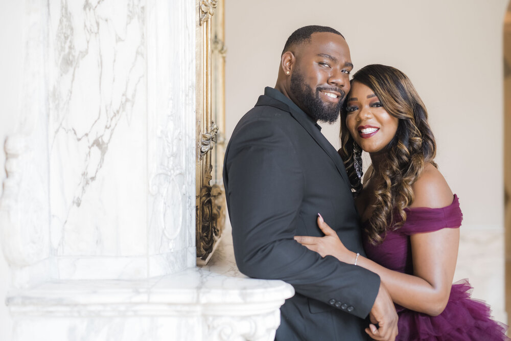 Aliah + Tyrone | Engagement Session at Chateau Cocomar in Houston, TX
