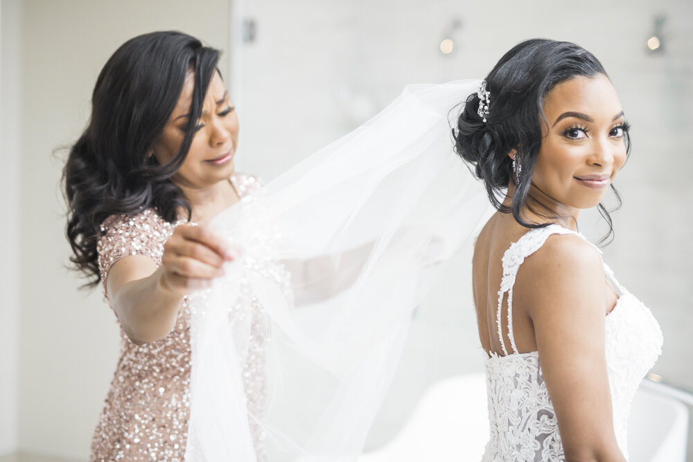 Dallas,TX Wedding- Hall Arts Hotel- Pharris Photography- Getting Ready- Chloe + Demetrius- Bride