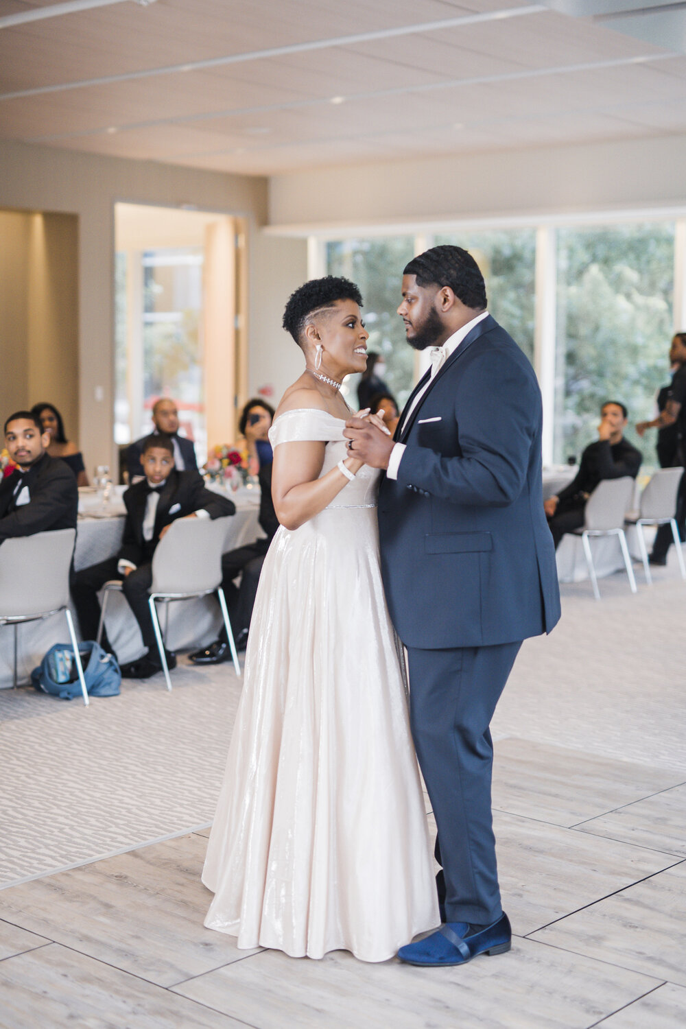 Dallas,TX Wedding- Hall Arts Hotel- Pharris Photography- Reception- Chloe + Demetrius-Groom and Mother Dance