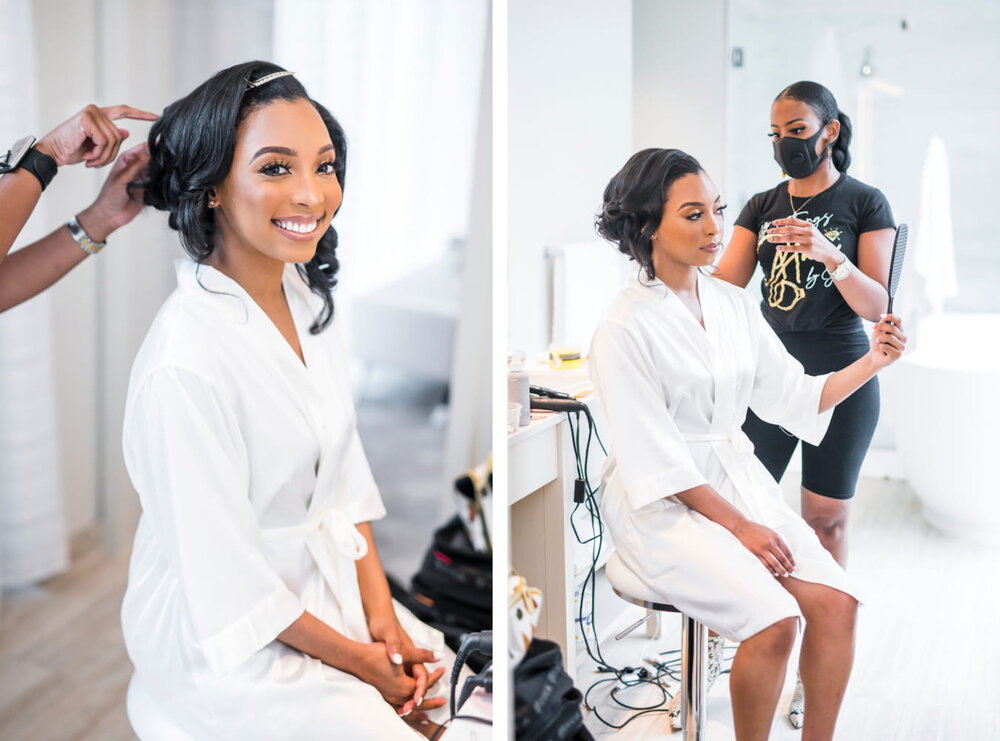 Dallas,TX Wedding- Hall Arts Hotel- Pharris Photography- Getting Ready- Chloe + Demetrius- Bride