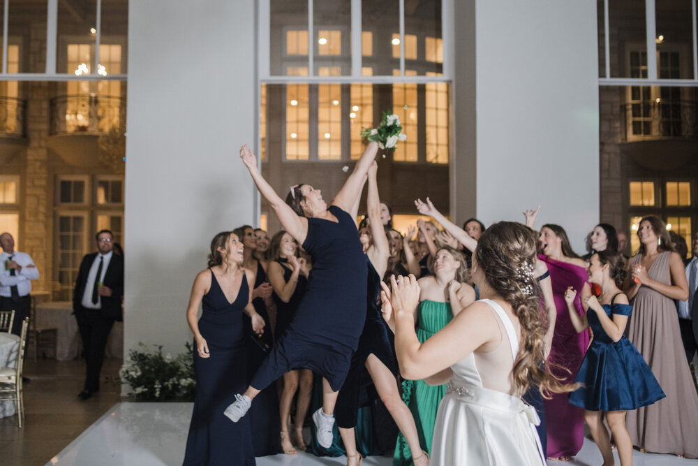 Tomball, TX Wedding-Sandlewood Manor- Pharris Photography-Reception-Shannon + Tyler-Bouquet Toss