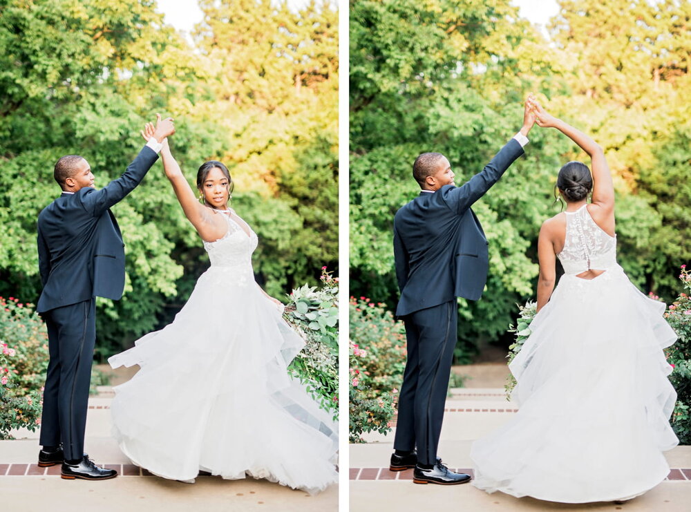 Mansfield Wedding- Aristide Mansfield - Pharris Photography- Reception- Morgan + Trevor - Bride and Groom- Twirl