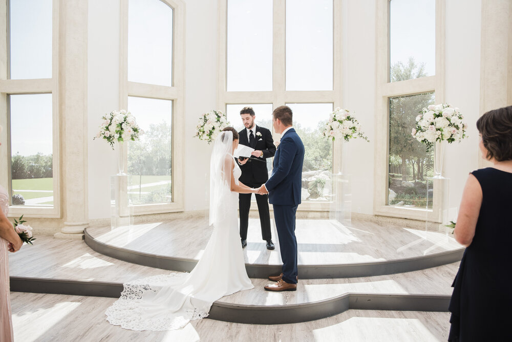 Little Elm, Texas Wedding- Knotting Hill Place - Pharris Photography- Ceremony- The Alter- The Vows