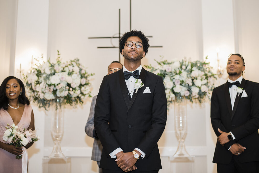 Mckinney, Texas Wedding- Aristide Mckinney - Pharris Photography- Ceremony- Kaiya + Jacob - Groom