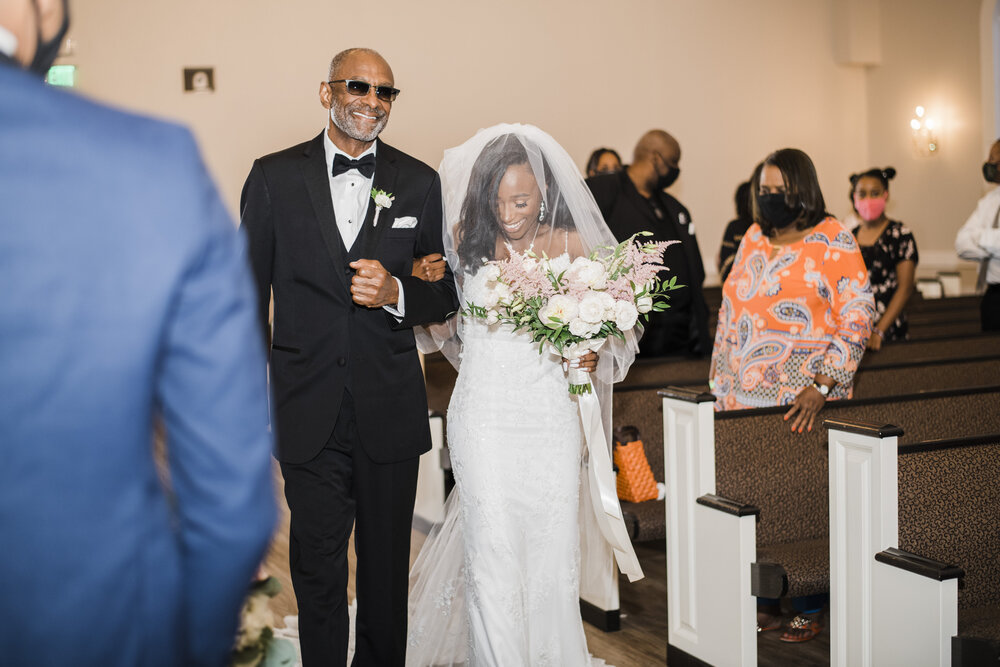 Mckinney, Texas Wedding- Aristide Mckinney - Pharris Photography- Ceremony- Kaiya + Jacob - Father + Daughter