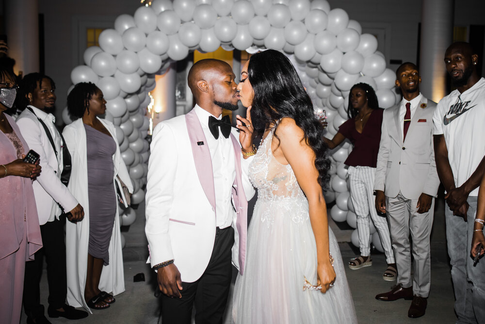 Denton Texas Wedding- The Milestone- Pharris Photography- Reception- Raven + Darnell- Bride+Groom-Exit